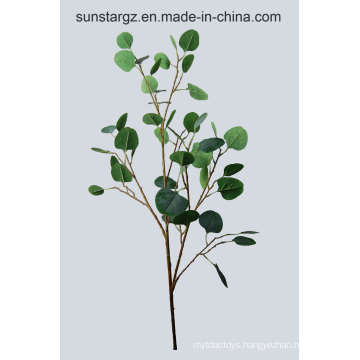 PE Factory Direct Sale Silk Artificial Plant Eucalyptus for Home Decoration (50681)